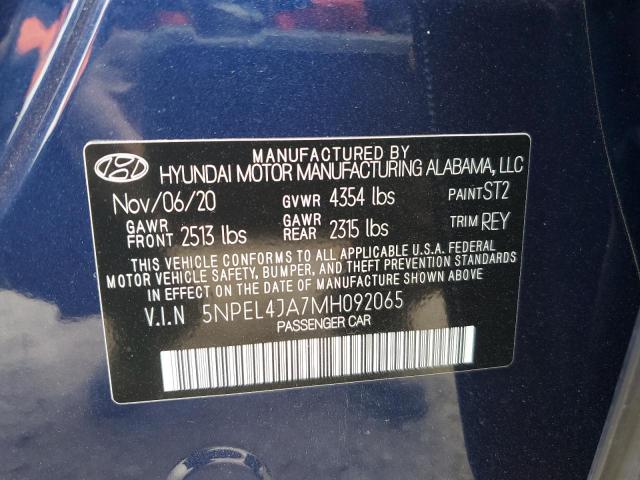 Photo 11 VIN: 5NPEL4JA7MH092065 - HYUNDAI SONATA SEL 