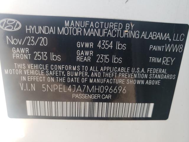 Photo 9 VIN: 5NPEL4JA7MH096696 - HYUNDAI SONATA SEL 