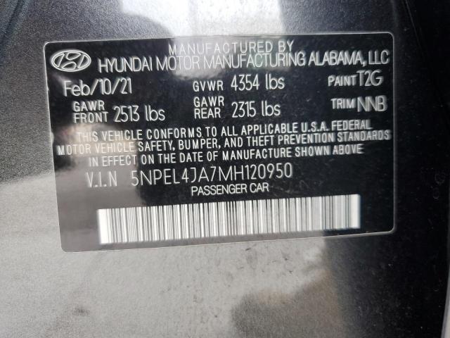 Photo 12 VIN: 5NPEL4JA7MH120950 - HYUNDAI SONATA 