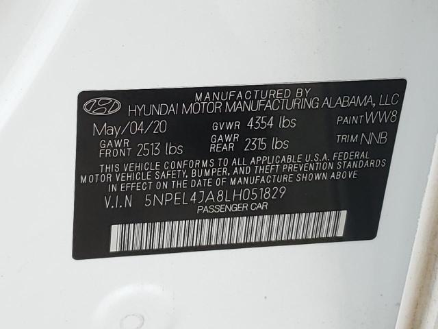 Photo 11 VIN: 5NPEL4JA8LH051829 - HYUNDAI SONATA SEL 