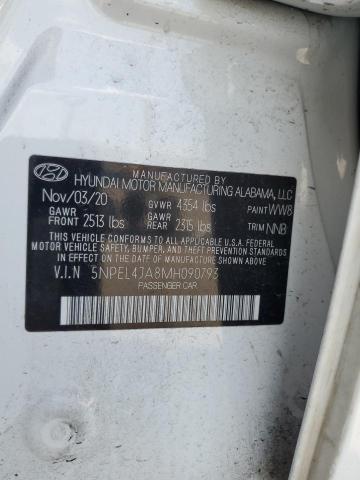 Photo 12 VIN: 5NPEL4JA8MH090793 - HYUNDAI SONATA SEL 