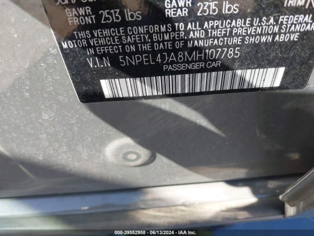 Photo 8 VIN: 5NPEL4JA8MH107785 - HYUNDAI SONATA 