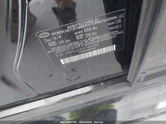 Photo 8 VIN: 5NPEL4JA9LH017253 - HYUNDAI SONATA 