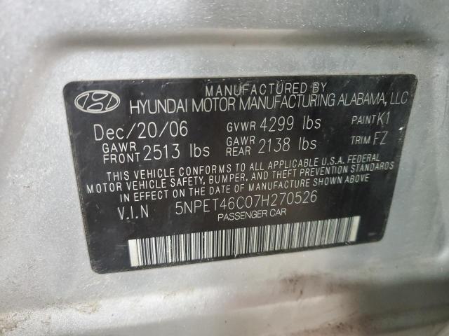 Photo 11 VIN: 5NPET46C07H270526 - HYUNDAI SONATA 