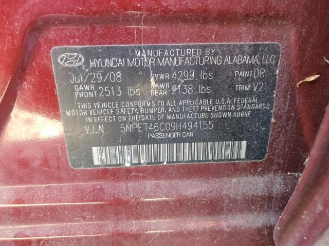 Photo 11 VIN: 5NPET46C09H494155 - HYUNDAI SONATA 