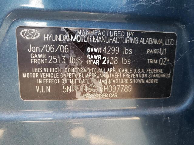 Photo 11 VIN: 5NPET46C16H097789 - HYUNDAI SONATA GL 