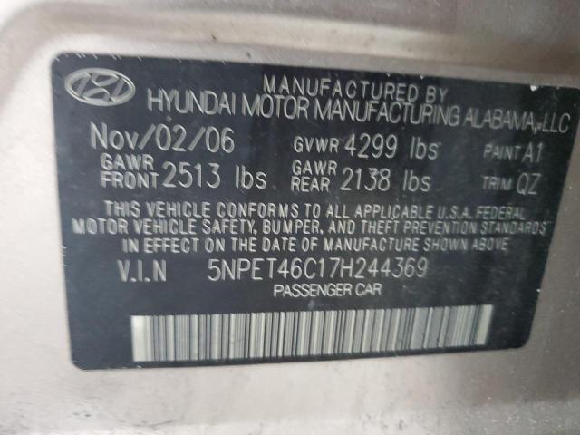 Photo 11 VIN: 5NPET46C17H244369 - HYUNDAI SONATA GLS 