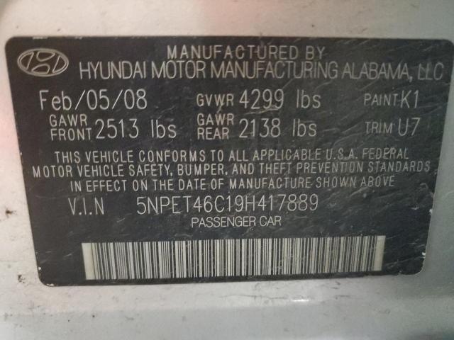 Photo 11 VIN: 5NPET46C19H417889 - HYUNDAI SONATA 