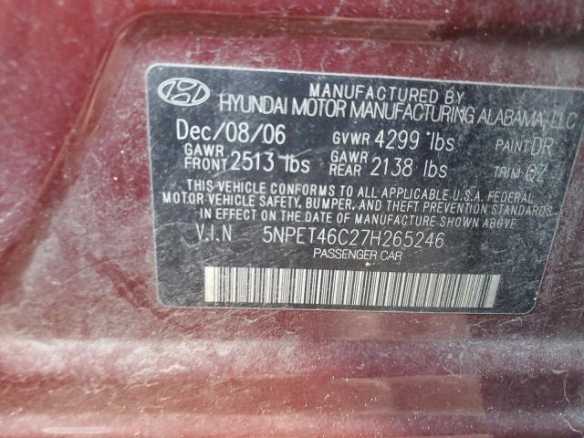 Photo 11 VIN: 5NPET46C27H265246 - HYUNDAI SONATA 