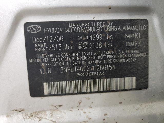 Photo 11 VIN: 5NPET46C27H266154 - HYUNDAI SONATA GLS 