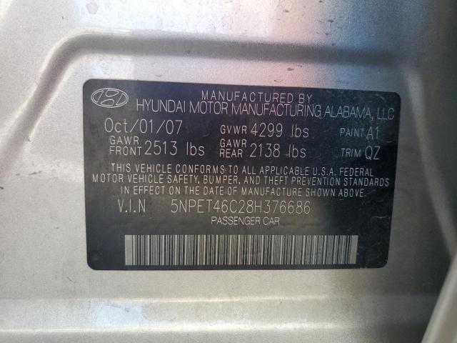 Photo 12 VIN: 5NPET46C28H376686 - HYUNDAI SONATA GLS 