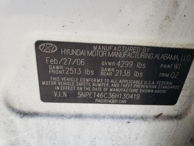 Photo 12 VIN: 5NPET46C36H130419 - HYUNDAI SONATA GL 