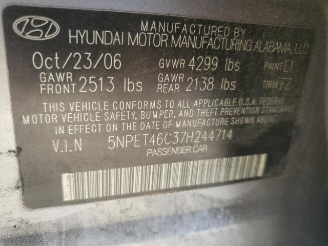 Photo 11 VIN: 5NPET46C37H244714 - HYUNDAI SONATA GLS 