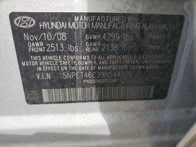 Photo 11 VIN: 5NPET46C39H544529 - HYUNDAI SONATA GLS 