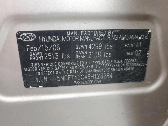 Photo 9 VIN: 5NPET46C46H123284 - HYUNDAI SONATA GL 