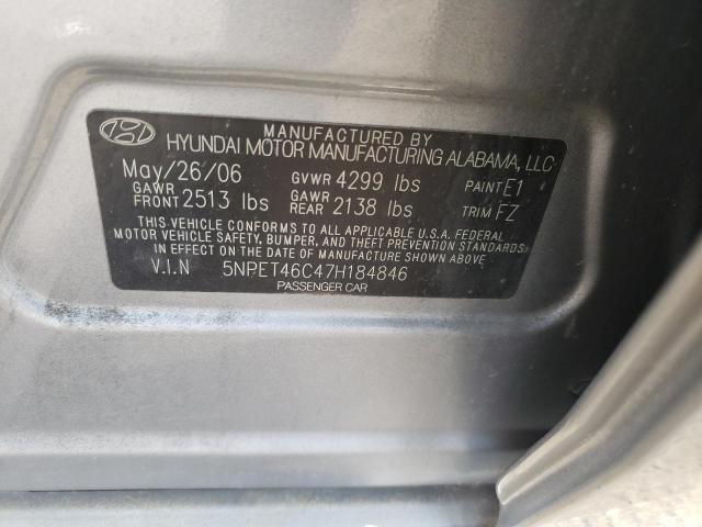 Photo 11 VIN: 5NPET46C47H184846 - HYUNDAI SONATA GLS 