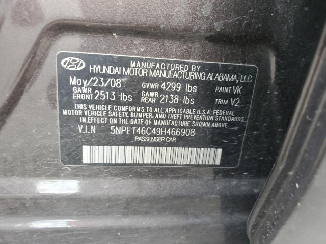 Photo 12 VIN: 5NPET46C49H466908 - HYUNDAI SONATA GLS 