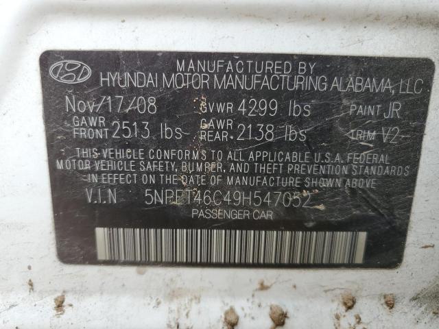 Photo 11 VIN: 5NPET46C49H547052 - HYUNDAI SONATA 