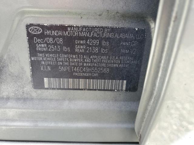 Photo 12 VIN: 5NPET46C49H552588 - HYUNDAI SONATA GLS 