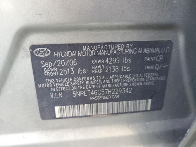 Photo 11 VIN: 5NPET46C57H229342 - HYUNDAI SONATA 