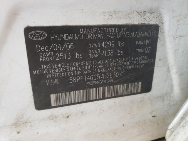 Photo 9 VIN: 5NPET46C57H263071 - HYUNDAI SONATA GLS 