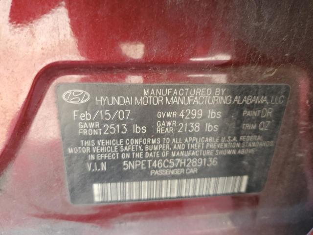 Photo 11 VIN: 5NPET46C57H289136 - HYUNDAI SONATA 