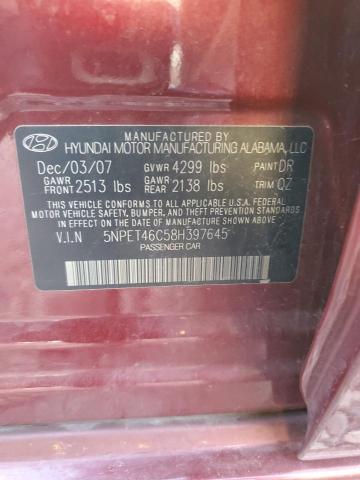 Photo 11 VIN: 5NPET46C58H397645 - HYUNDAI SONATA GLS 