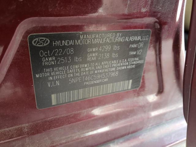 Photo 12 VIN: 5NPET46C59H537968 - HYUNDAI SONATA GLS 