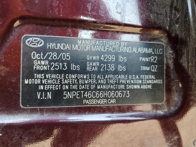 Photo 11 VIN: 5NPET46C66H060673 - HYUNDAI SONATA 