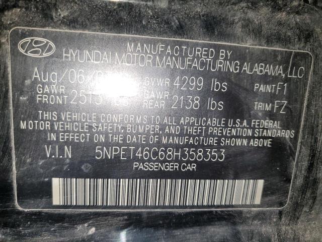 Photo 11 VIN: 5NPET46C68H358353 - HYUNDAI SONATA GLS 