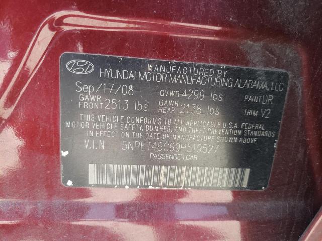 Photo 11 VIN: 5NPET46C69H519527 - HYUNDAI SONATA GLS 