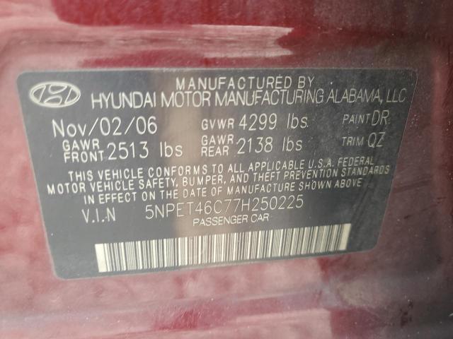 Photo 12 VIN: 5NPET46C77H250225 - HYUNDAI SONATA GLS 