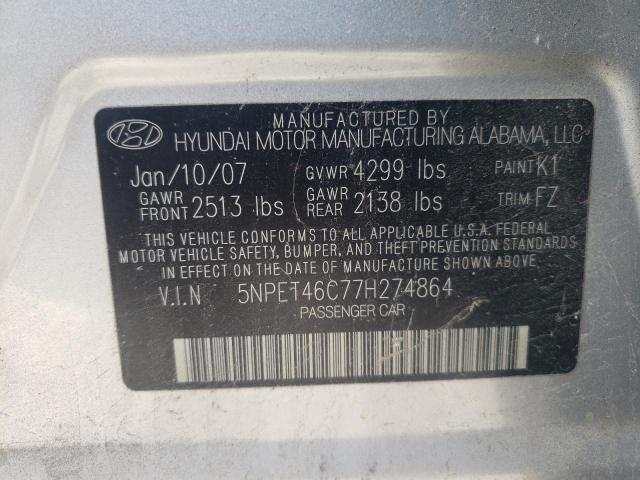 Photo 11 VIN: 5NPET46C77H274864 - HYUNDAI SONATA 