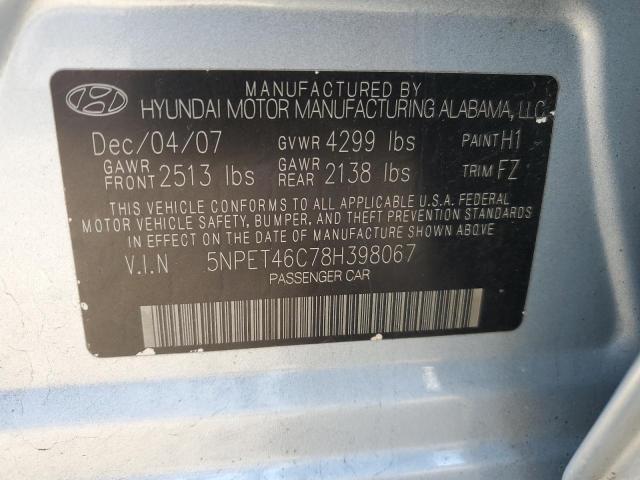 Photo 11 VIN: 5NPET46C78H398067 - HYUNDAI SONATA GLS 