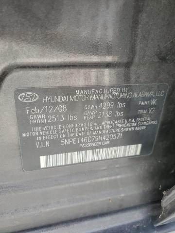 Photo 12 VIN: 5NPET46C79H420571 - HYUNDAI SONATA 