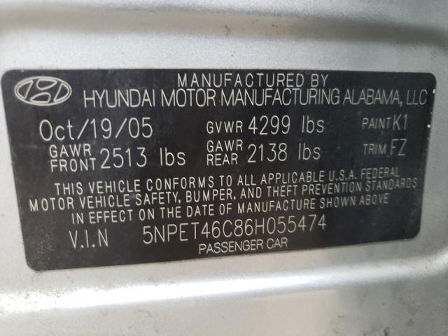 Photo 11 VIN: 5NPET46C86H055474 - HYUNDAI SONATA 