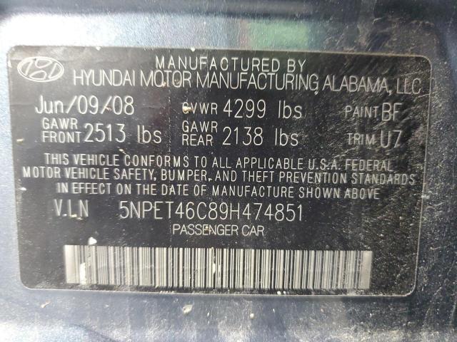 Photo 11 VIN: 5NPET46C89H474851 - HYUNDAI SONATA 