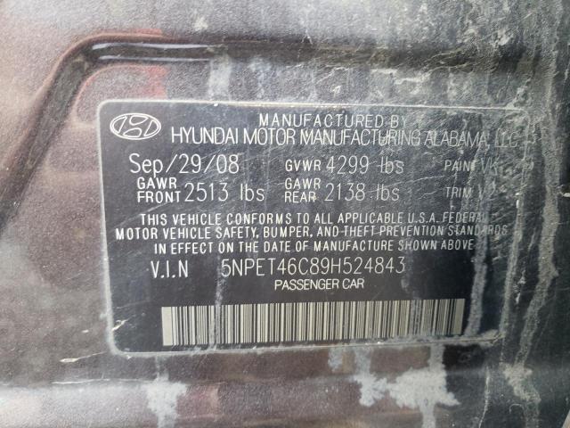 Photo 11 VIN: 5NPET46C89H524843 - HYUNDAI SONATA GLS 