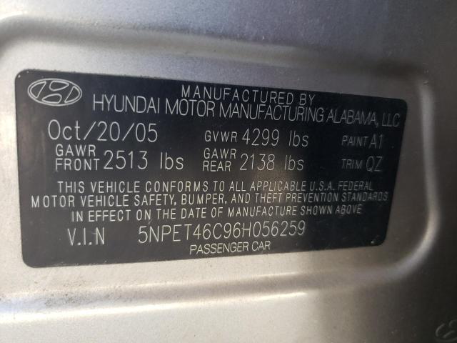 Photo 12 VIN: 5NPET46C96H056259 - HYUNDAI SONATA GL 