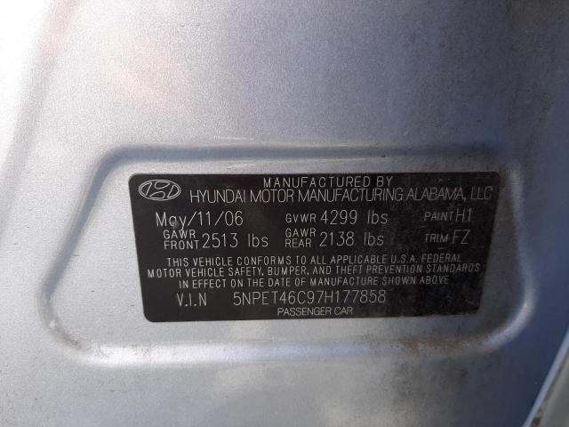 Photo 9 VIN: 5NPET46C97H177858 - HYUNDAI SONATA GLS 