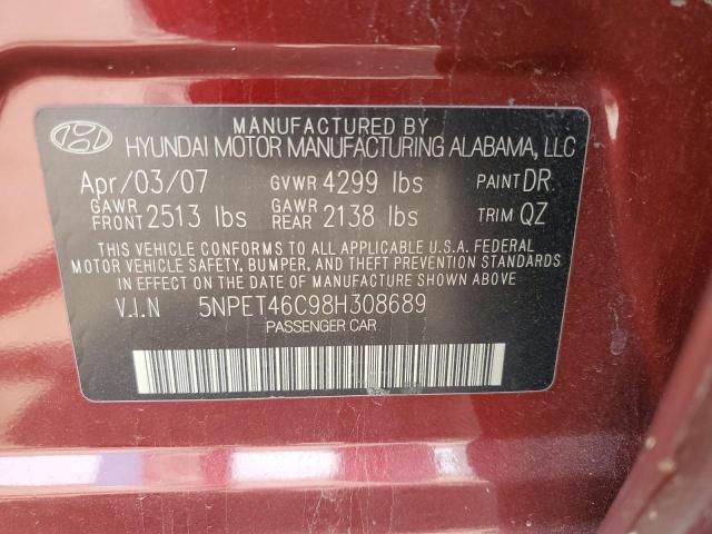 Photo 11 VIN: 5NPET46C98H308689 - HYUNDAI SONATA 