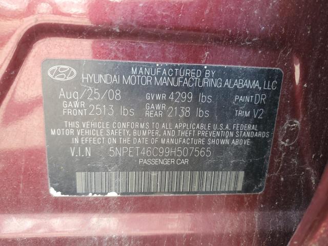 Photo 11 VIN: 5NPET46C99H507565 - HYUNDAI SONATA 