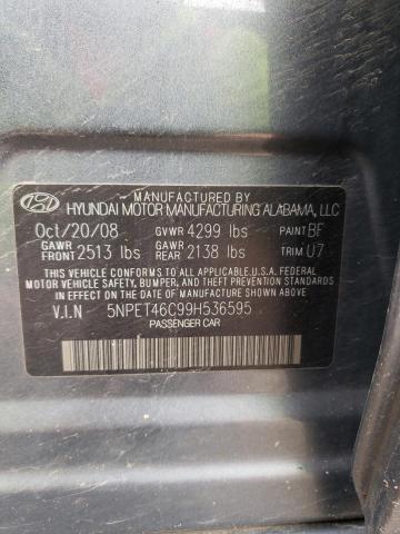 Photo 11 VIN: 5NPET46C99H536595 - HYUNDAI SONATA GLS 