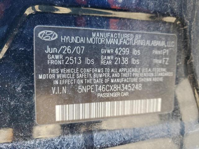 Photo 12 VIN: 5NPET46CX8H345248 - HYUNDAI SONATA 