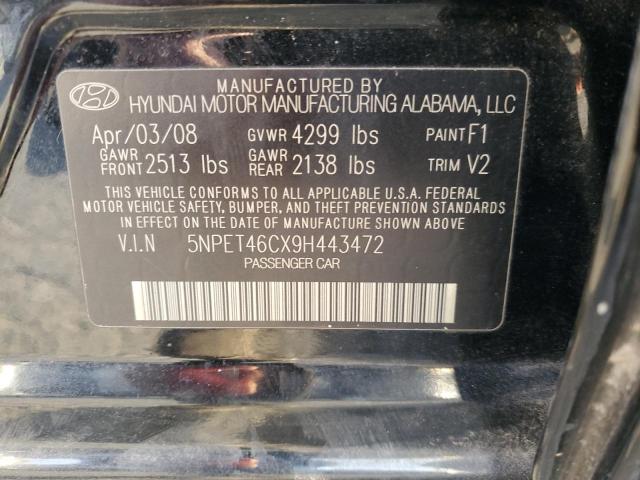 Photo 12 VIN: 5NPET46CX9H443472 - HYUNDAI SONATA GLS 