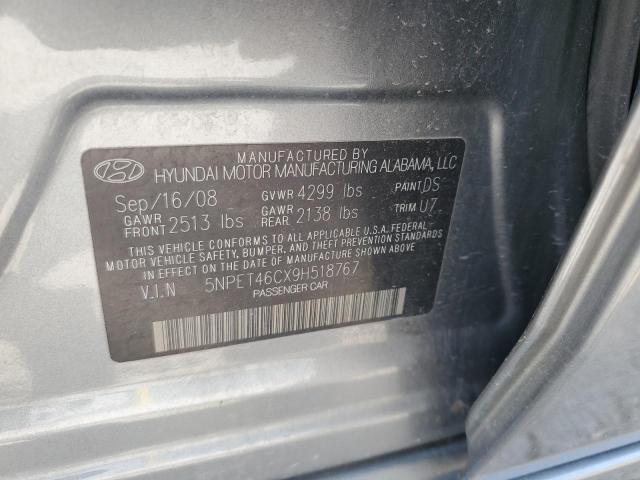 Photo 12 VIN: 5NPET46CX9H518767 - HYUNDAI SONATA GLS 