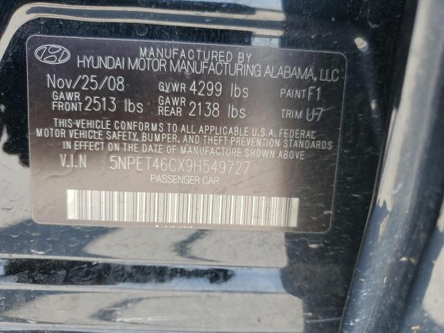 Photo 11 VIN: 5NPET46CX9H549727 - HYUNDAI SONATA 