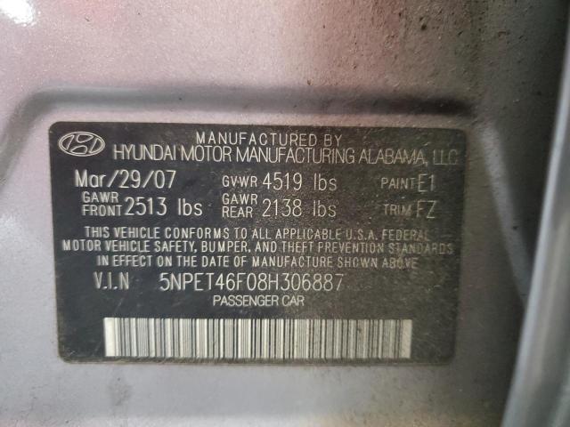 Photo 11 VIN: 5NPET46F08H306887 - HYUNDAI SONATA GLS 