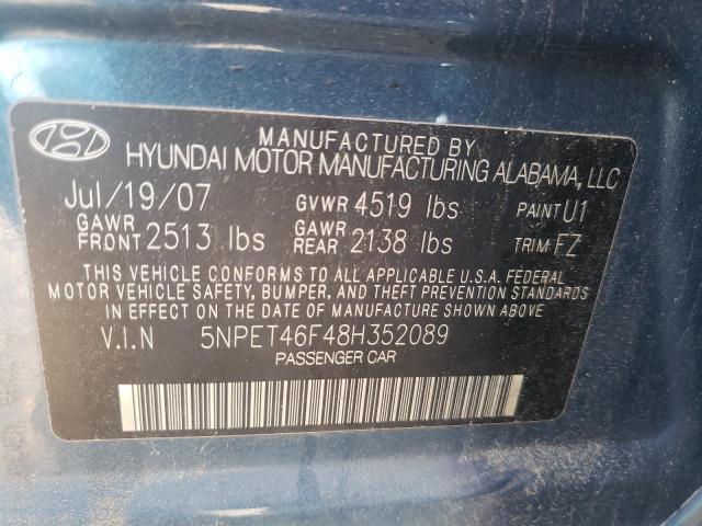 Photo 9 VIN: 5NPET46F48H352089 - HYUNDAI SONATA 