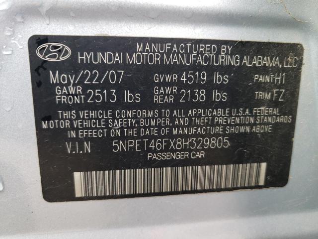 Photo 12 VIN: 5NPET46FX8H329805 - HYUNDAI SONATA 